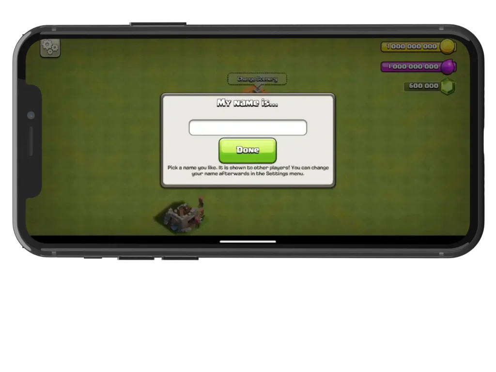 Clash of clans display setting